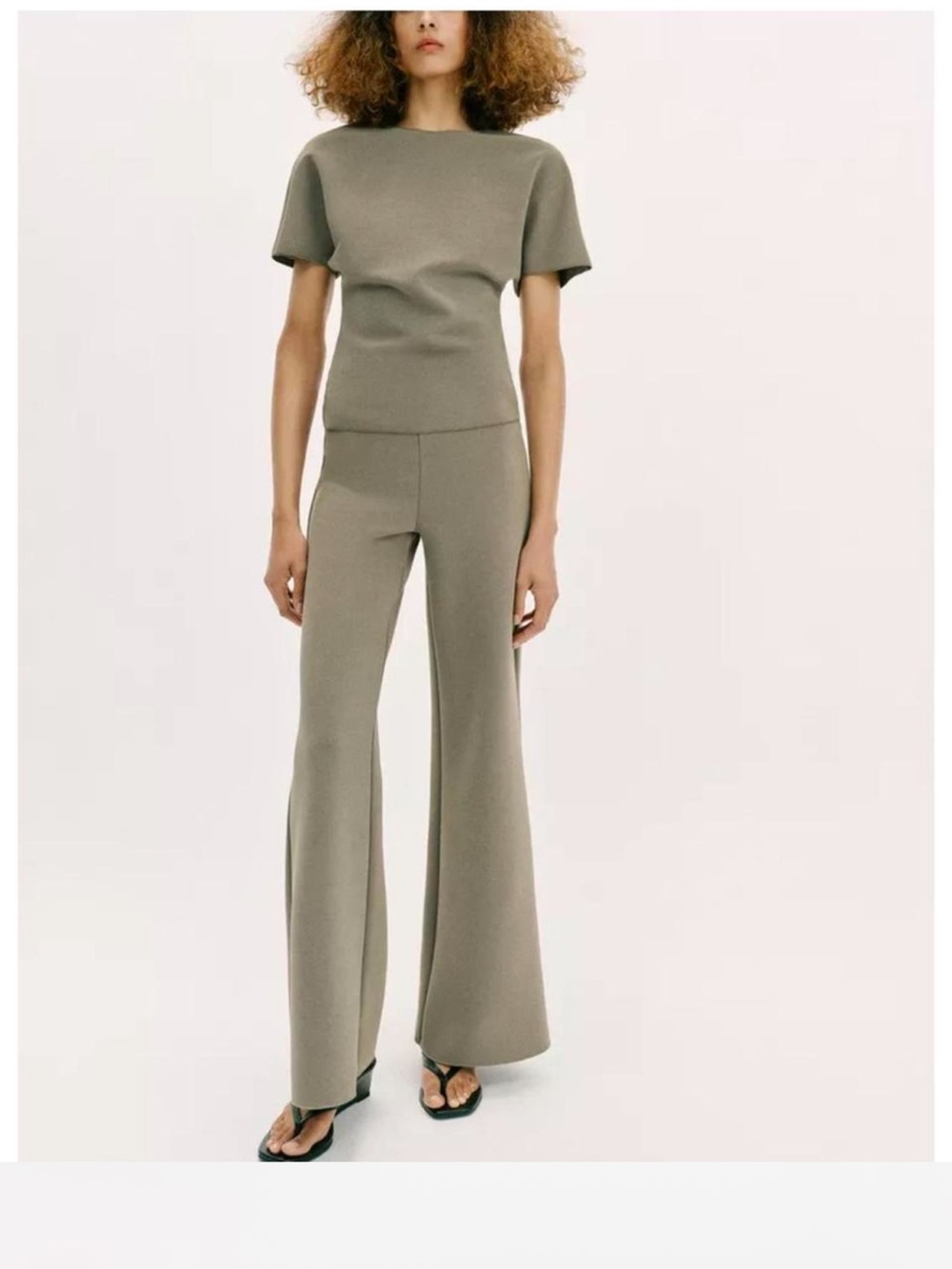 Zara green backless co ord set